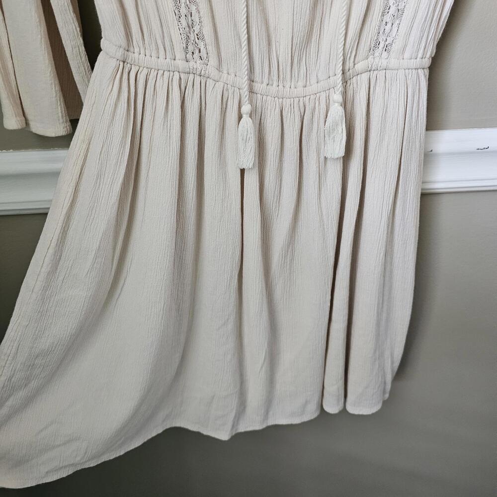 American Eagle Outfitters Beige Lace Detail Dress Medium - Picture 6 of 9